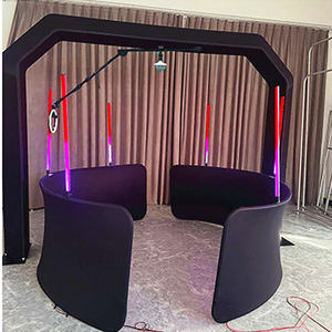 Fast Delivery 360° Transparent Glass Photo Booth <b>Tops</b> <b>Birthday</b> Party Overhead Rotating Machine Scene Smartphones Cameras - Product Image 4