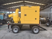 Unit Pompa Air Sentrifugal Tekanan Rendah Mesin Diesel Self-priming Laju Alir 200-1000 m Head 20-100m Pengendalian Banjir & Drainase