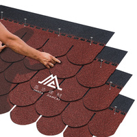 Vente en gros pas cher 5 tablettes écailles de poisson bardeaux d'asphalte tuiles composites rouges pour kerala maurice inde