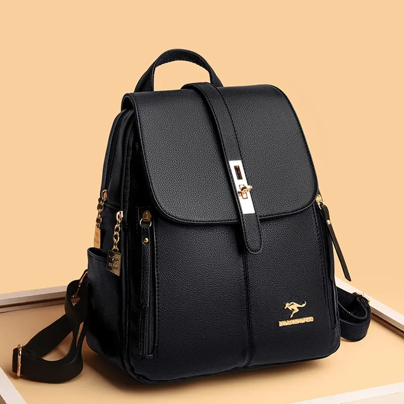 Women Large Capacity Backpack Purses High Quality Leather Female Vintage Bag School Bags Travel Backpack Ladies