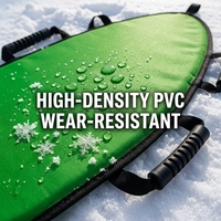 Tapis de luge pliable pour le plaisir hivernal ultime, en PVC, avec poignée antidérapante, vente en gros, logo personnalisé, équipement de plein air, parcs de neige