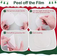 Ornements en acrylique transparent de 4 pouces - 30 pièces, disques circulaires vierges avec trou, décoration de Noël et pour projets d'artisanat en vinyle