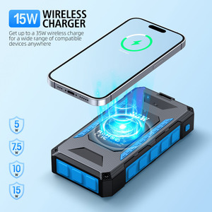 Tùy chỉnh năng lượng mặt trời ngân hàng điện 20000mAh PD 35 Wát nhanh chóng sạc pin gói với 15 Wát phí không dây ngân hàng điện & Trạm điện - Product Image 3