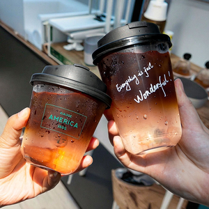 Usine En Gros 90 mm 12 oz Clair Café Glacé Boisson Froide Tasses Avec Sip Couvercles Gobelets En Plastique Jetables Avec Couvercles - Product Image 3