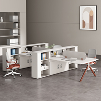 Bureau modulaire moderne en panneau haute densité, durable, sans formaldéhyde (qualité E0), idéal pour la maison ou les bureaux.