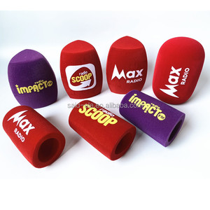 Microphone de reportage de qualité supérieure pour chaînes de télévision, pare-brise en mousse pour utilisation en extérieur, couverture en éponge pour microphone de presse, logo imprimé - Product Image 6
