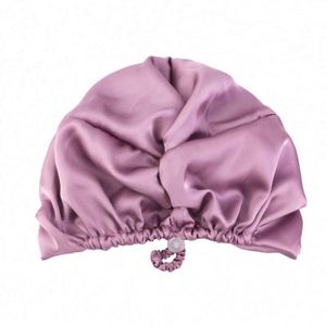 High Quality Silky Satin <b>Twist</b> Turban Ladies Outdoor Adjustable Fashion Multifunction Hair Care Headwraps - Product Image 3