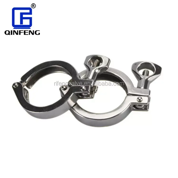 SS304 1 pipe Clamps Inch Sanitary Clamps Stainless Steel Single Pin Double Pin hose Clamp for Pipe Connection