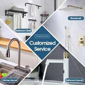 Vàng hiện đại Kệ phòng tắm Mặt dây chuyền thiết lập đánh bóng phần cứng treo tường Caddy lưu trữ Giá góc tường kệ phụ kiện tắm - Product Image 5