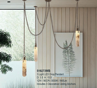 Lámpara Colgante de Mármol Italiano de Lujo, Moderna, de Diseño, para Sala de Estar, Villa, Iluminación de Techo