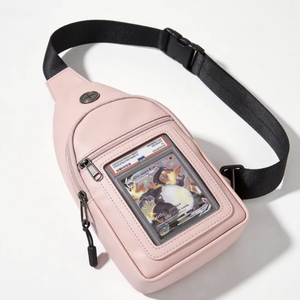 Sac bandoulière étanche personnalisé pour cartes gradées PSA, avec fenêtre de présentation, pour collectionneurs TCG et fans d'anime, avec bouton d'été - Product Image 1