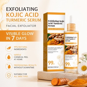 Siero Esfoliante con Acido Kojico e Curcuma, con <span class=keywords><strong>AHA</strong></span>/BHA e Niacinamide per Uomo - Schiarente e Uniformante - Product Image 2