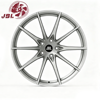 Rines Forjados de una Pieza de 16 y 24 Pulgadas, Color Plata Satinado, 10 Radios, Aleación de Aluminio Ligera para Autos Deportivos, Sedanes, SUV, Tuning de Alto Rendimiento