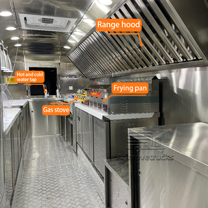 Remorque de restauration de rue vintage, camion de <span class=keywords><strong>kebab</strong></span> doner, camion de pizza, remorques de barbecue certifiées avec cuisine complète - Product Image 5