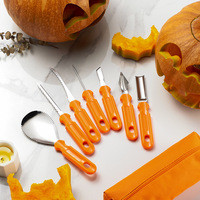 Topverkoper 7-delige premium kwaliteit PP plastic duurzame Halloween pompoen snijsets groothandelsset voor fruit & groenten