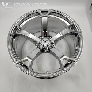 Rines Velochi OEM Cromados Plateados Brillantes Forjados de <span class=keywords><strong>5</strong></span> Radios con Diseño Cóncavo Profundo para Autos GTR 350z 300 370z Infiniti Q50 Q60 G35 - Product Image 3