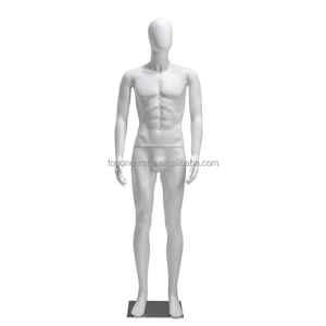 Mannequin masculin réaliste en plastique blanc de plein corps de Chrome hommes sucettes modèle de vêtements masculins de Mannequin musclé - Product Image 5