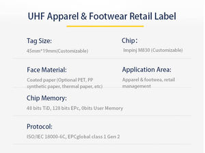 수동 860-960MHz UHF <span class=keywords><strong>RFID</strong></span> 소매 라벨 소매 관리를 위한 장거리 독서 코팅 용지 사용자 정의 인쇄 - Product Image 3