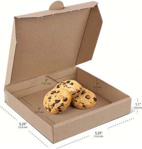 Boîtes à pizza en carton ondulé de qualité alimentaire de 5 pouces, imprimées sur mesure, avec logo - Product Image 1