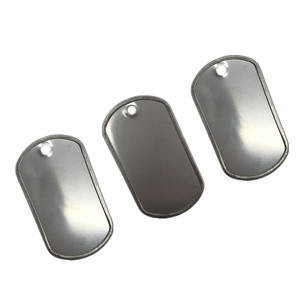 도매 사용자 정의 개인화 새겨진 스테인레스 스틸 금속 빈 개 애완 동물 ID 태그 골드 도금 블랙 전술 개 태그 - Product Image 3