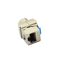 Connecteur Ethernet CAT8 STP RJ45 Keystone sans outil en alliage de zinc à 180 degrés, connecteur RJ45 Keystone blindé sans outil en zinc