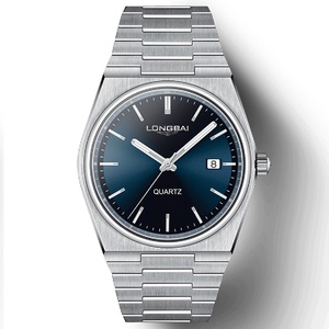 Montre à quartz pour homme de haute qualité, personnalisée, 40 mm, cadran vert, acier inoxydable, aiguilles lumineuses, étanche, montre de business décontractée avec calendrier - Product Image 4