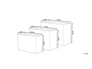 Raboteuse de fleurs rectangulaires, cm, fibre de verre, <span class=keywords><strong>béton</strong></span> léger - Product Image 5