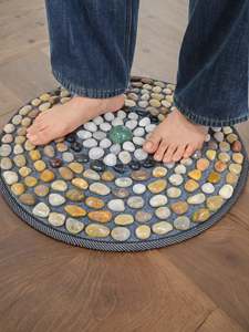 Tapis de <span class=keywords><strong>massage</strong></span> des pieds en galets ronds, Tapis de <span class=keywords><strong>massage</strong></span> des points d'acupuncture des pieds, Tapis de thérapie des pieds à domicile Super Jogging - Product Image 2