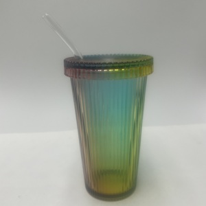 Vente chaude 15 OZ <span class=keywords><strong>pas</strong></span> <span class=keywords><strong>cher</strong></span> clair brillant tasse en <span class=keywords><strong>verre</strong></span> à rayures <span class=keywords><strong>avec</strong></span> <span class=keywords><strong>paille</strong></span> en <span class=keywords><strong>verre</strong></span> et couvercle en <span class=keywords><strong>verre</strong></span> pour l'été - Product Image 4