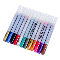 2024 nouveau marqueur de peinture à base d'alcool de vente chaude 12 couleurs résistant à l'eau pour le dessin de bricolage, le métal, le verre, le bois