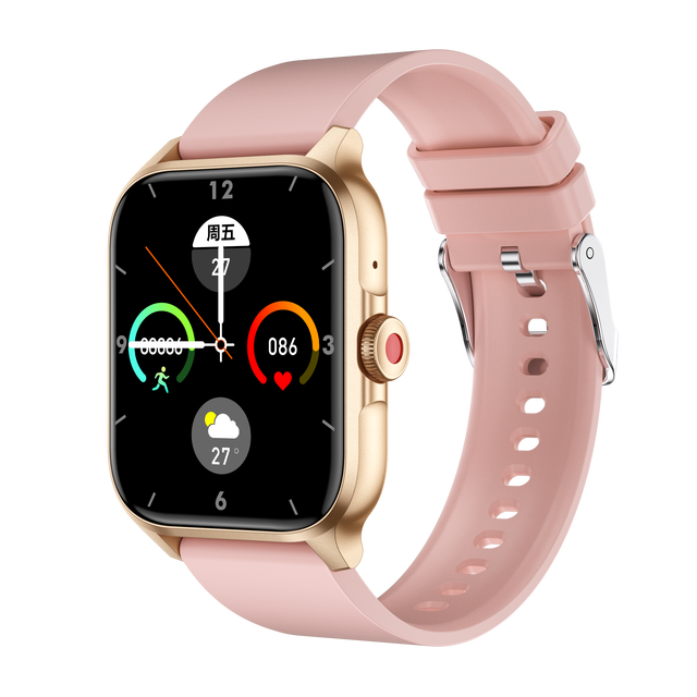 QX15 Smart Watch 1.85" Square Screen Bt Call IP68 Waterproof Voice Assistant Heart Rate Multiple Sports Women Health Smartwatch