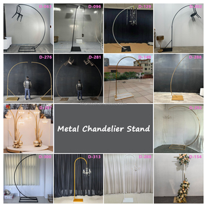 SMOOTH New Arrival Tall Black Curved Arch Metal Floor <b>Stand</b> For <b>Hanging</b> Chandelier Freestanding Lamp Support Prop - Product Image 6