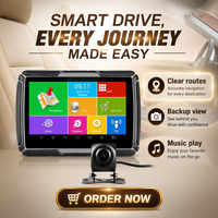 Navigateur GPS Android pour moto et voiture, étanche IP67, écran capacitif 4,3 pouces, système Android portable avec WiFi, OEM ODM
