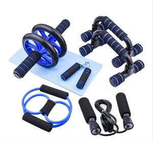 Entrenador multifuncional 7 en 1, pequeño kit de fitness para interiores en el hogar para hacer ejercicio, <span class=keywords><strong>flexiones</strong></span> de fuerza muscular y <span class=keywords><strong>rueda</strong></span> <span class=keywords><strong>abdominal</strong></span> - Product Image 1