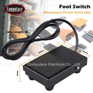 สวิตช์เท้าเหยียบโลหะสีดำ FS-1 10A 24V 250VAC แบบกดติดปล่อยดับ พร้อมสายเคเบิลยาว 1 เมตร สำหรับเครื่องจักรอุตสาหกรรม - Product Image 2