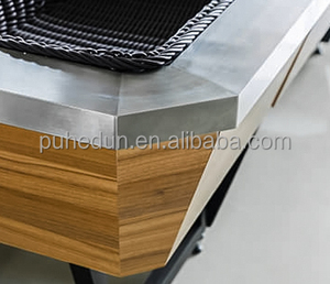 Dupla Face Supermercado Rack Light Duty Madeira Vegetais e Frutas Display Contador para Exibição Vegetal Refrigerado - Product Image 5