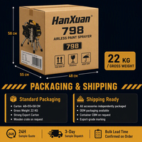 Mesin Semprot Cat Airless Bertekanan Tinggi dengan Motor Brushless Elektrik untuk DIY, Pengecatan Lateks, dan Pelapisan Dinding