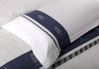 Parure de lit en coton jacquard blanc de qualité hôtelière Collection de draps de lit de luxe