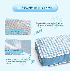 छोटे और मध्यम आकार के कुत्तों के लिए थोक हटाने योग्य धोने योग्य कवर स्क्वायर कुशन पालतू बिस्तर - Product Image 6