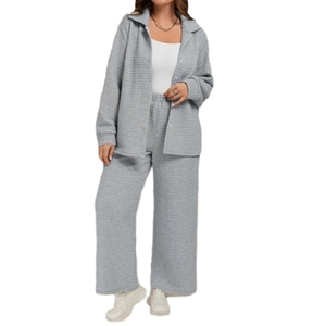 Conjunto de Dos Piezas para Mujer, Color Sólido, Holgado, Cómodo e Informal, en Oferta - Product Image 3