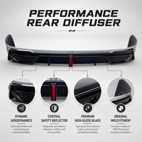 GOFY Lame de pare-chocs arrière Lynk Co 900 PP, finition polie, diffuseur thermoformé, feux pilote LED, style F1, signal de freinage, amélioration tuning