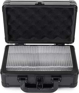 <span class=keywords><strong>Caja</strong></span> <span class=keywords><strong>de</strong></span> Almacenamiento Portátil <span class=keywords><strong>de</strong></span> Metal con Espuma <span class=keywords><strong>de</strong></span> Aluminio para Tarjetas Graduadas, Compatible con Más <span class=keywords><strong>de</strong></span> 50 Tarjetas Deportivas Graduadas <span class=keywords><strong>BGS</strong></span> CSG FGS, Estuche Protector DEFEND GUARD - Product Image 2