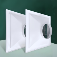 600*600 ABS plastique intégré quille panneau de plafond diffuseur carré alimentation en air et persienne de retour avec adaptateur carré à rond