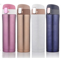 Bouteilles isothermes sous vide en acier inoxydable à double paroi, anti-transpiration, pour bureau et voyage, revêtement poudré, OEM ODM