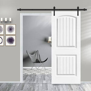 أبواب خشبية مودرن, أبواب منزلقة للمنزل والمكتب وفيلا ، غرفة داخلية ، لون أسود ، تصميم باب الحظيرة الخشبي - Product Image 6