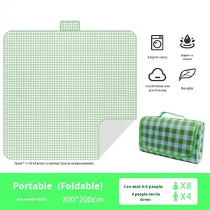 Alas Piknik Kain Non-Woven Portabel Tahan Air Anti-Selip Tahan Lembab Tahan Kotoran Gaya Ins - Product Image 6