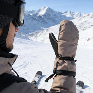 <span class=keywords><strong>Gants</strong></span> de ski couleur beige clair, sangle réglable, imperméables, isolants, résistants à l'abrasion, résistants à l'eau, <span class=keywords><strong>gants</strong></span> de ski d'extérieur - Product Image 3