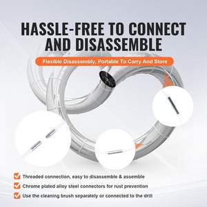 DB Wholesale Kit de limpiador de ventilación de secadora de 40 pies Juego de 29 piezas Cepillos DE LIMPIEZA DE VENTILACIÓN DE secadora de nylon reforzado Limpieza integral Bru - Product Image 3