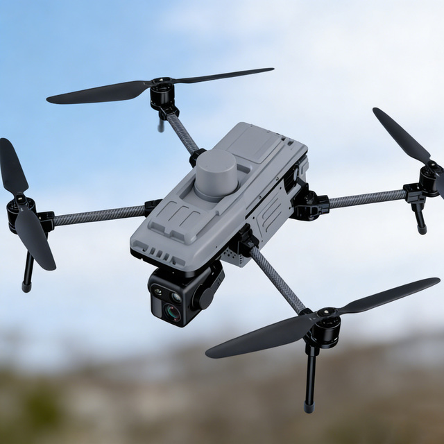 Carbon Fiber Drone 300G Payload 8-15m/s Cruising Speed 25m/s Max Speed 4000M Takeoff Altitude 6-Channel 2.4G/5.8G