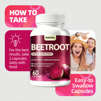 Extrait de poudre de capsules de betterave Jiaoming sans sucre ajouté pour l'énergie, la résistance et les performances sportives, marque privée OEM